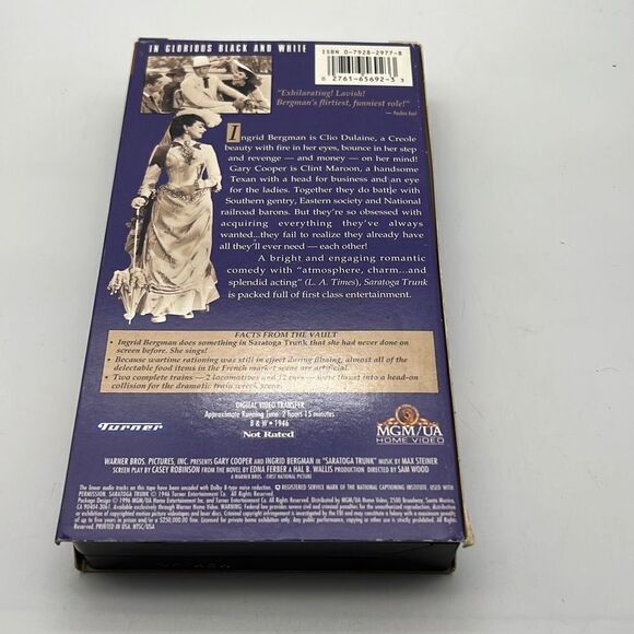 Saratoga Trunk VHS (M205692, MGM, 1946/1996) RARE 6038 - Picture 2 of 3